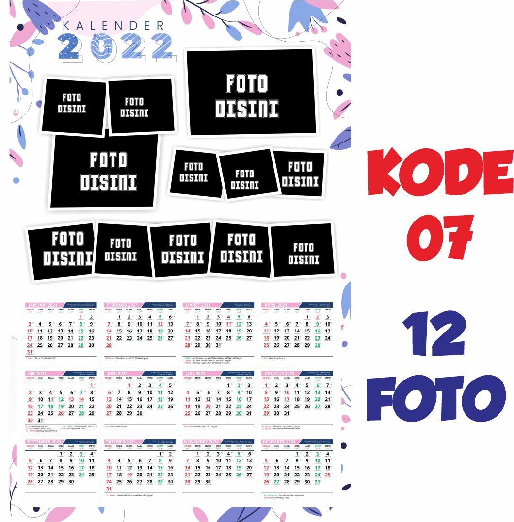 CETAK KALENDER TEMA KARAKTER