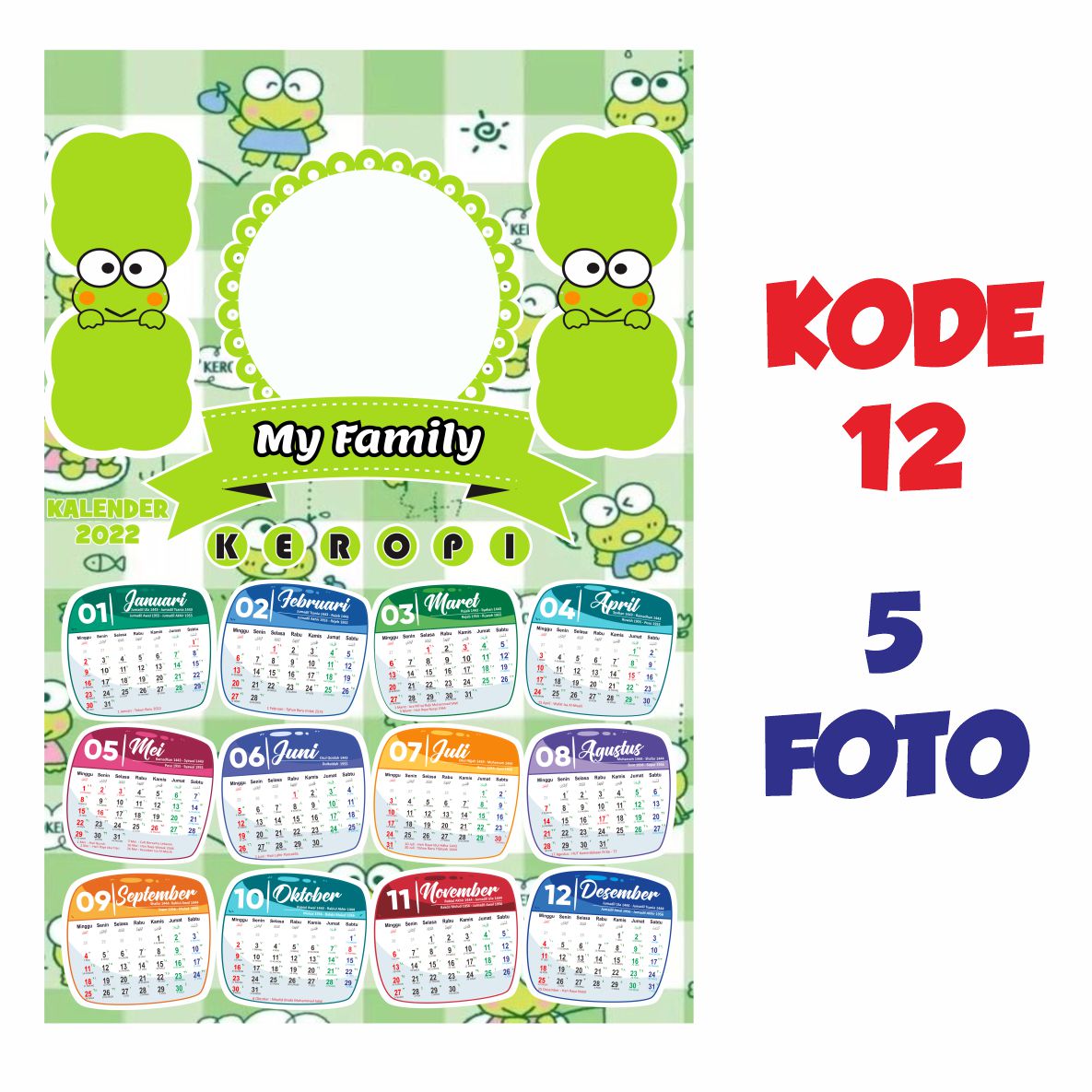 CETAK KALENDER TEMA KARAKTER