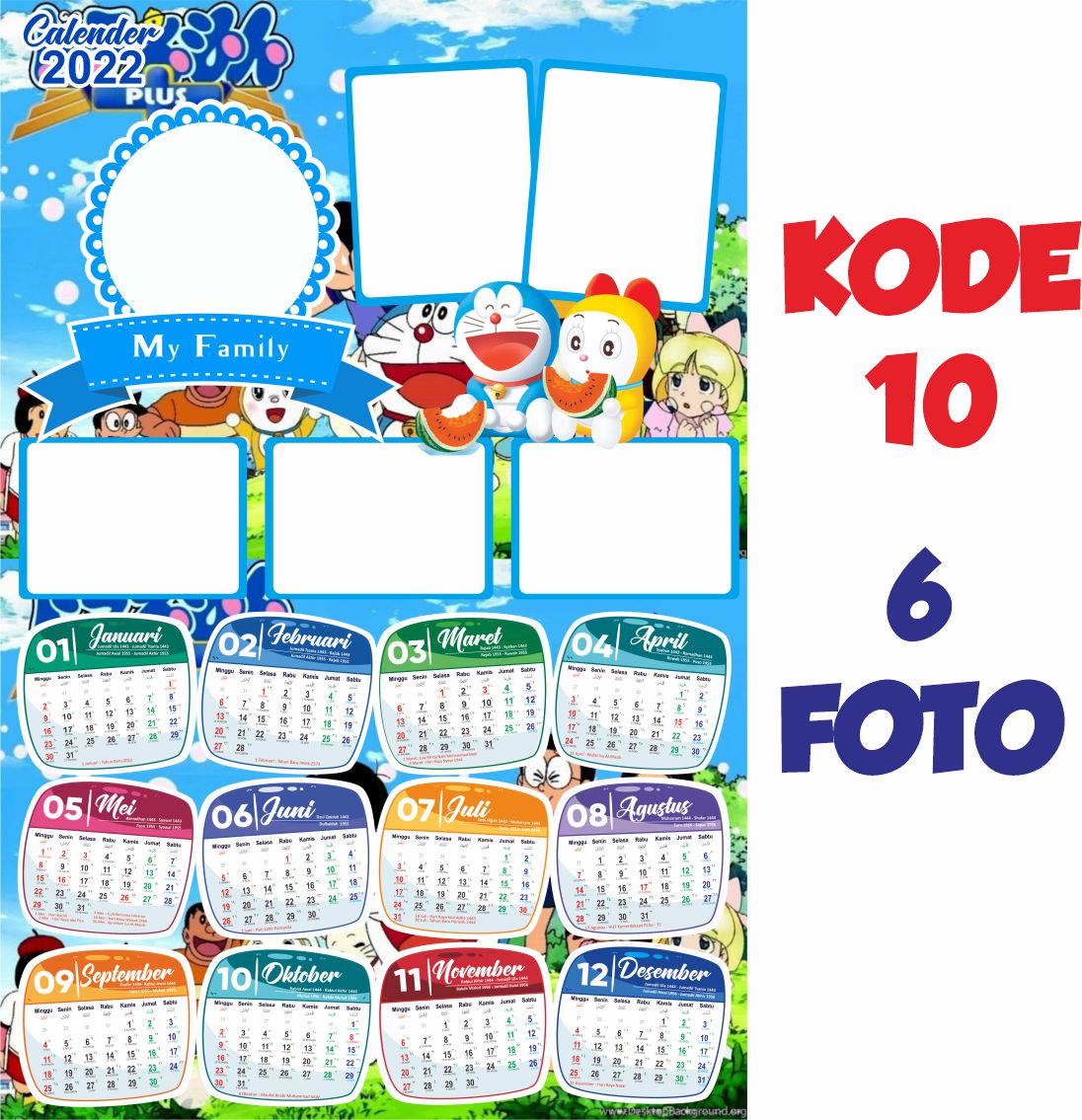 CETAK KALENDER TEMA KARAKTER