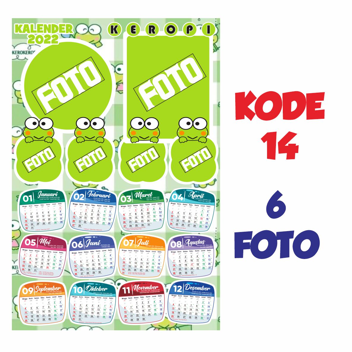 CETAK KALENDER TEMA KARAKTER