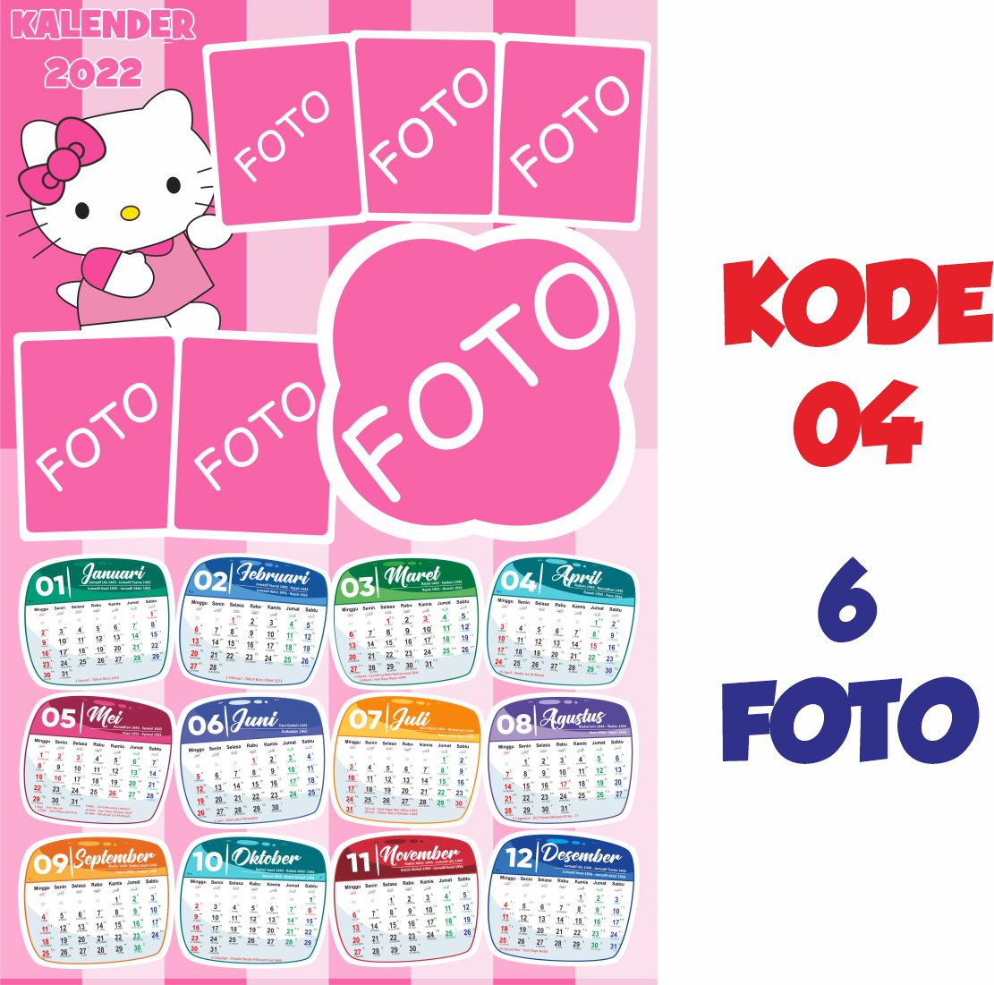 CETAK KALENDER TEMA KARAKTER