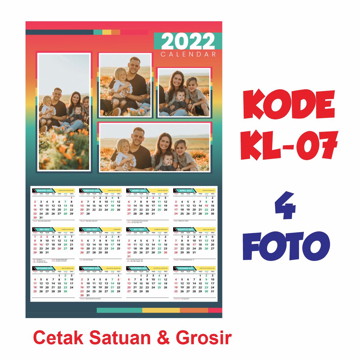 CETAK KALENDER TEMA KELUARGA