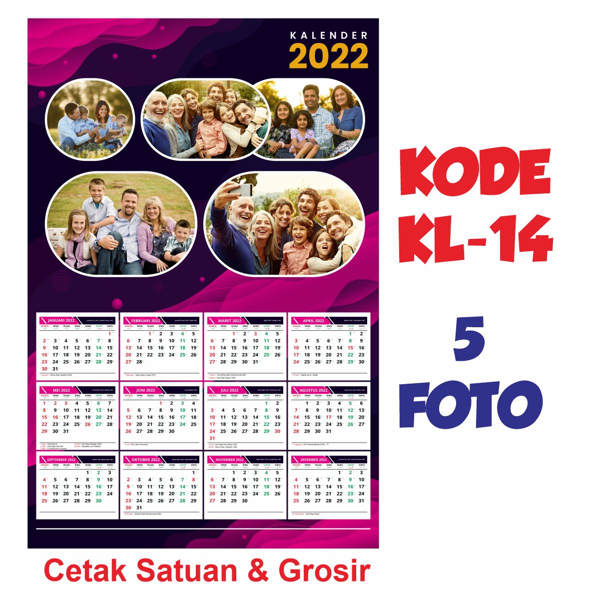 CETAK KALENDER TEMA KELUARGA