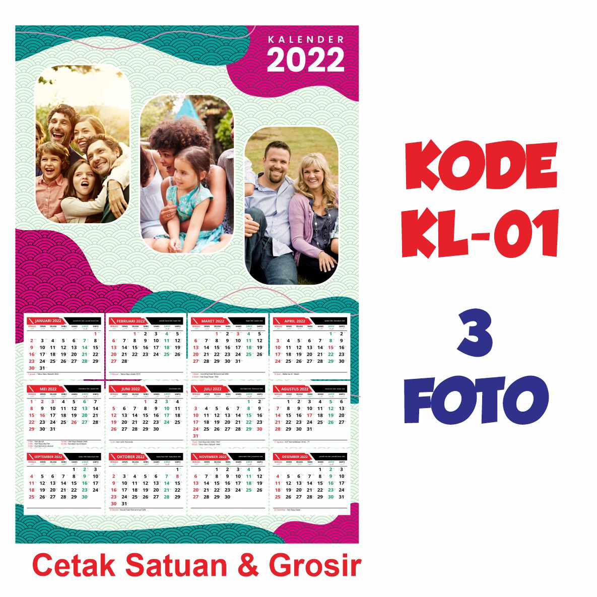 CETAK KALENDER TEMA KELUARGA